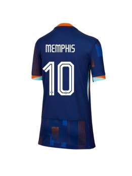 Nizozemska Memphis Depay #10 Zenski Gostujuci Dres EP 2024 Kratak Rukavima